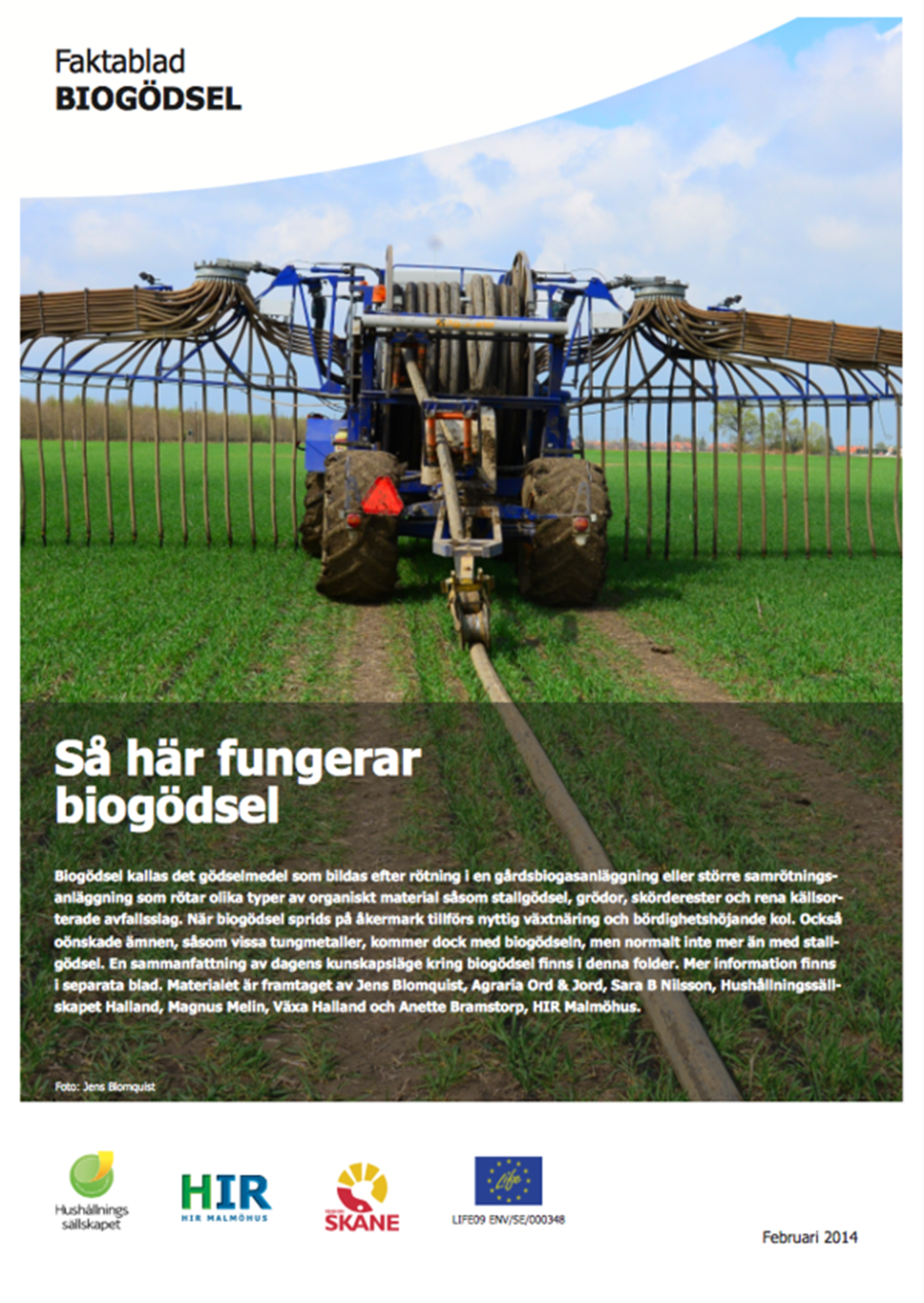 Avfall Sveriges hemsida om biogödsel